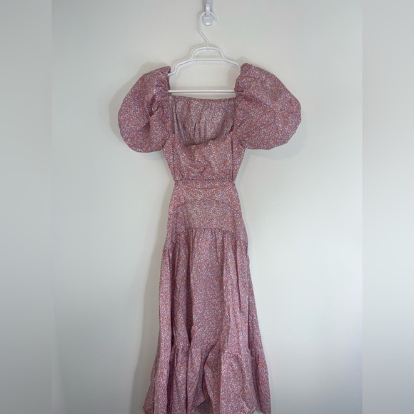 LAIT COLLECTION STACEY PUFF SLEEVE CUTOUT DRESS xs - Picture 3 of 12